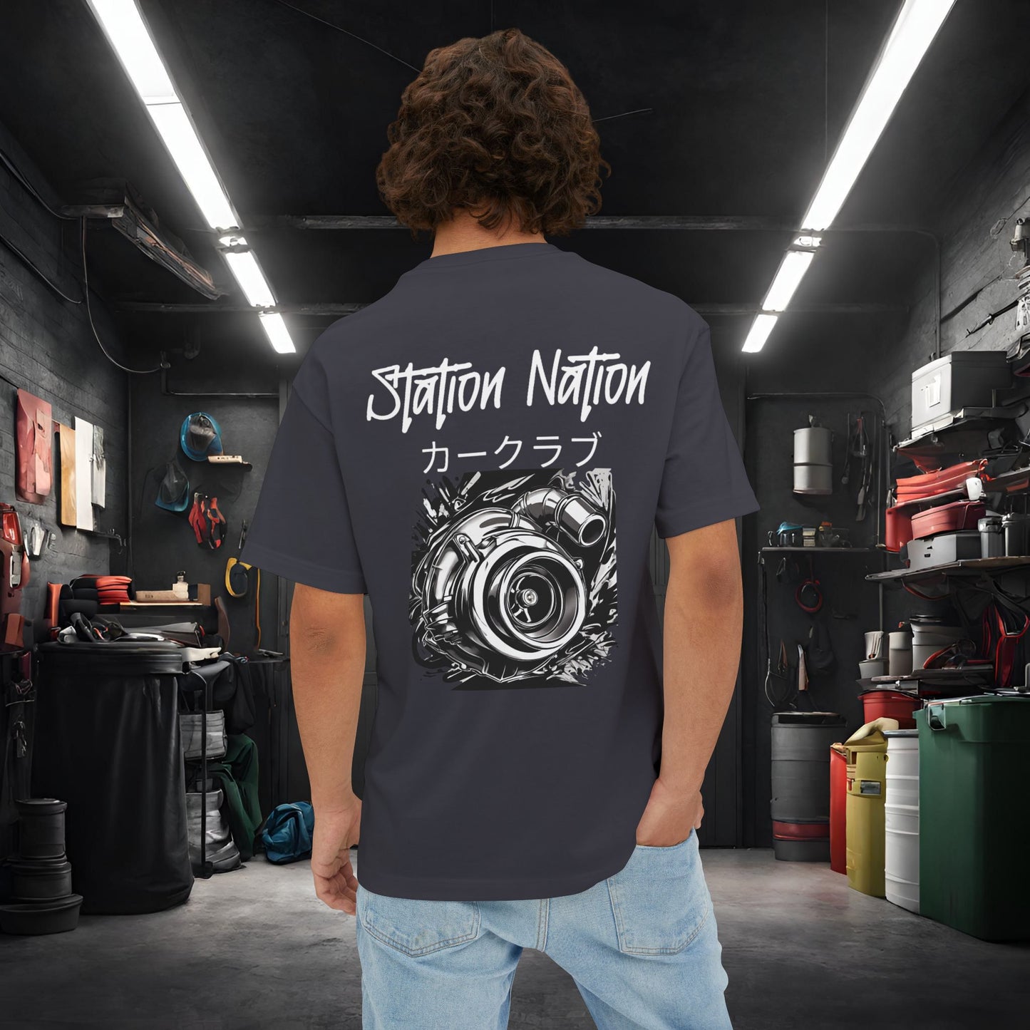 Station Nation-Premium, Ultra Soft Unisex Oversized Boxy Tee