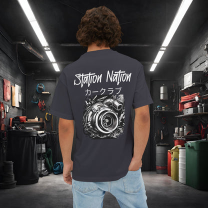 Station Nation-Premium, Ultra Soft Unisex Oversized Boxy Tee