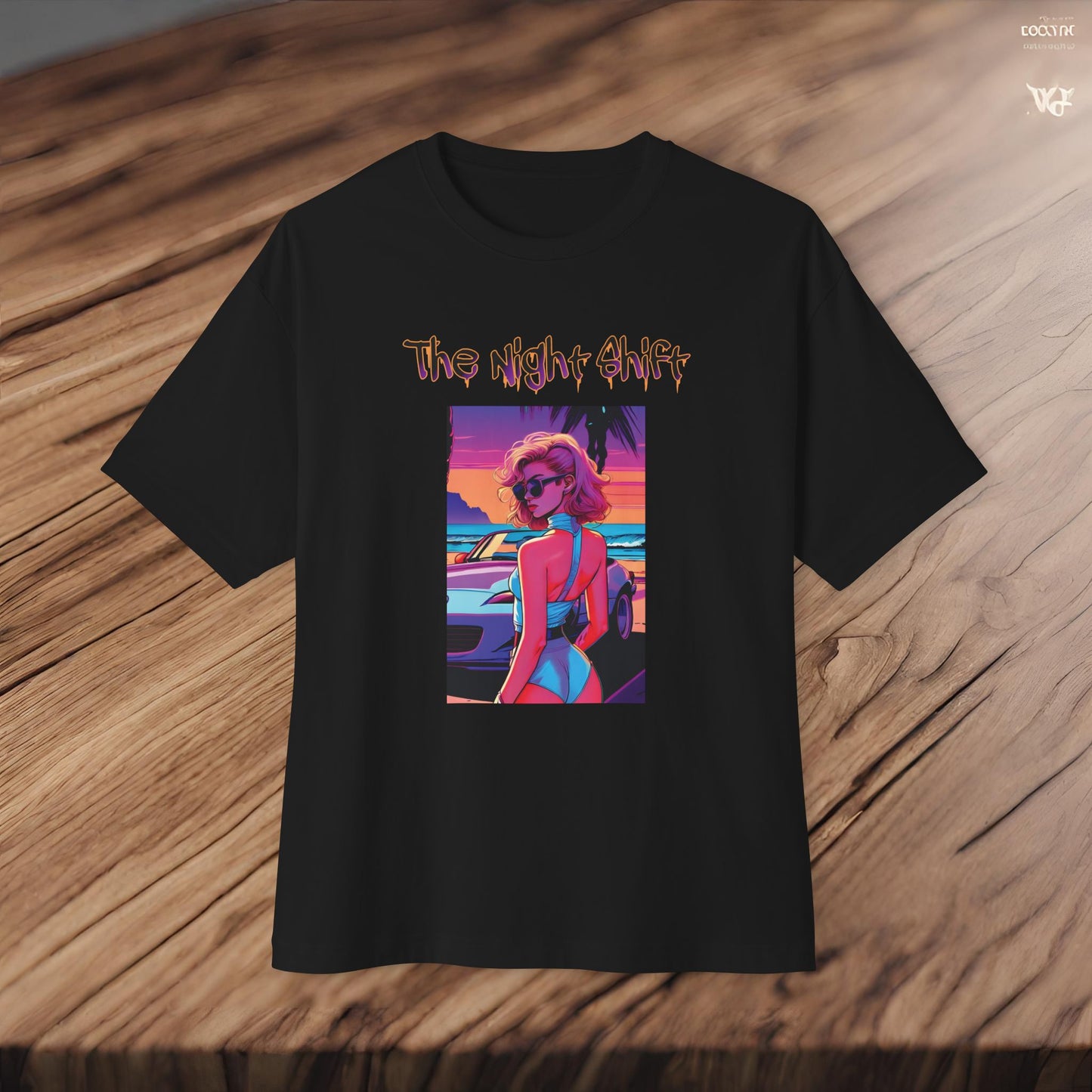 Miata Beach Days Synthwave-Premium, Ultra Soft Unisex Oversized Boxy Tee