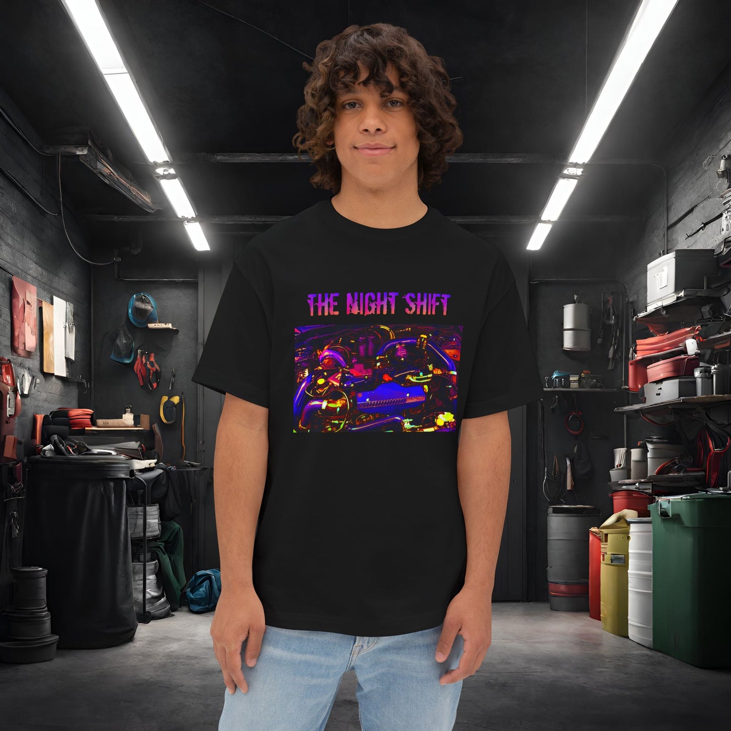 EJ257 Synthwave-Premium, Ultra Soft Unisex Oversized Boxy Tee