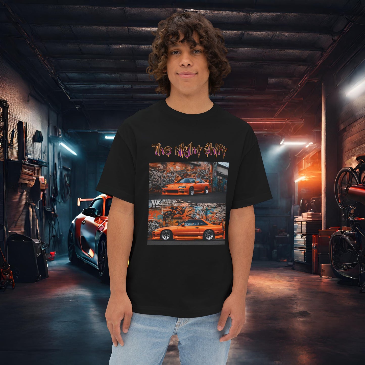 Nissan 240sx Double Stack Graffiti-Premium, Ultra Soft Unisex Oversized Boxy Tee