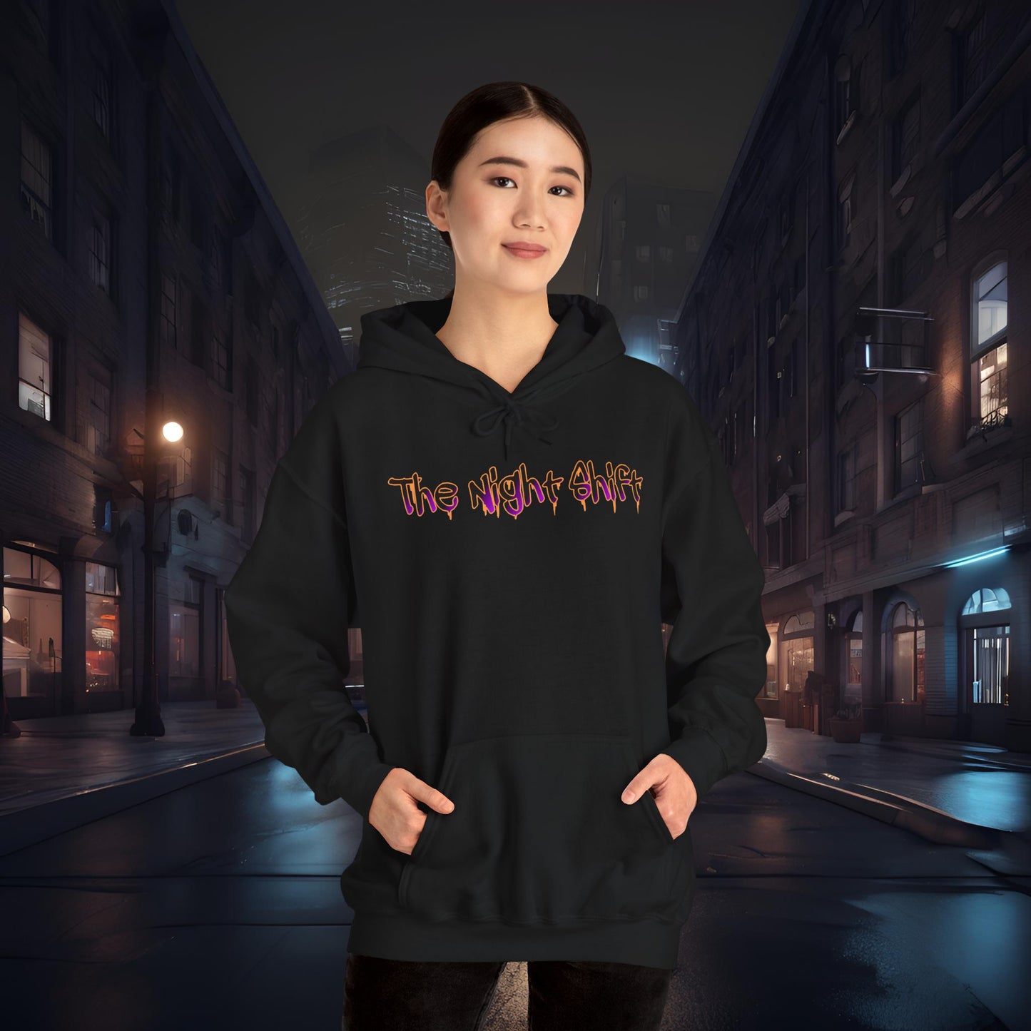 Moonlit Japanese Traditional Village-Ultra Soft, Premium Hoodie