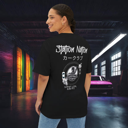 Station Nation-Premium, Ultra Soft Unisex Oversized Boxy Tee