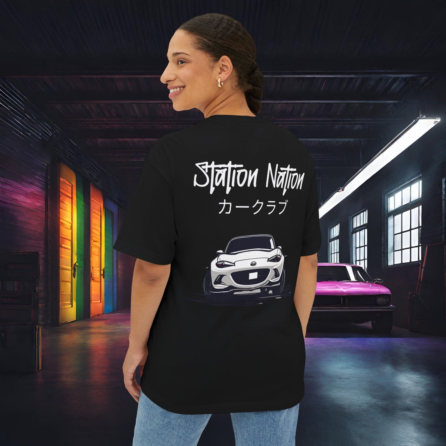 Station Nation-Premium, Ultra Soft Unisex Oversized Boxy Tee