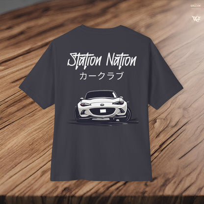 Station Nation-Premium, Ultra Soft Unisex Oversized Boxy Tee