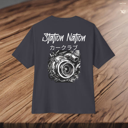 Station Nation-Premium, Ultra Soft Unisex Oversized Boxy Tee