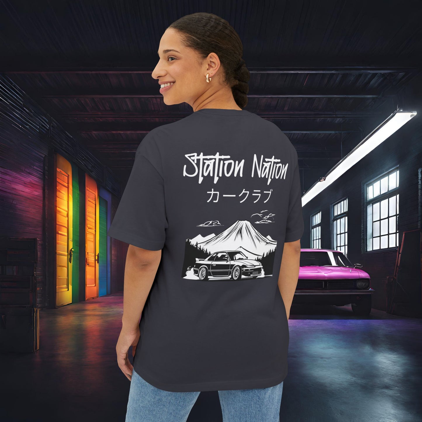 Station Nation-Premium, Ultra Soft Unisex Oversized Boxy Tee