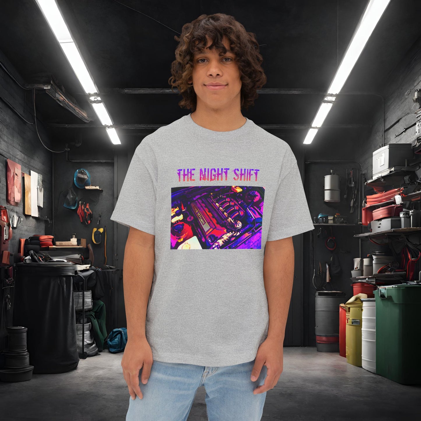 S50B32 Synthwave-Premium, Ultra Soft Unisex Oversized Boxy Tee