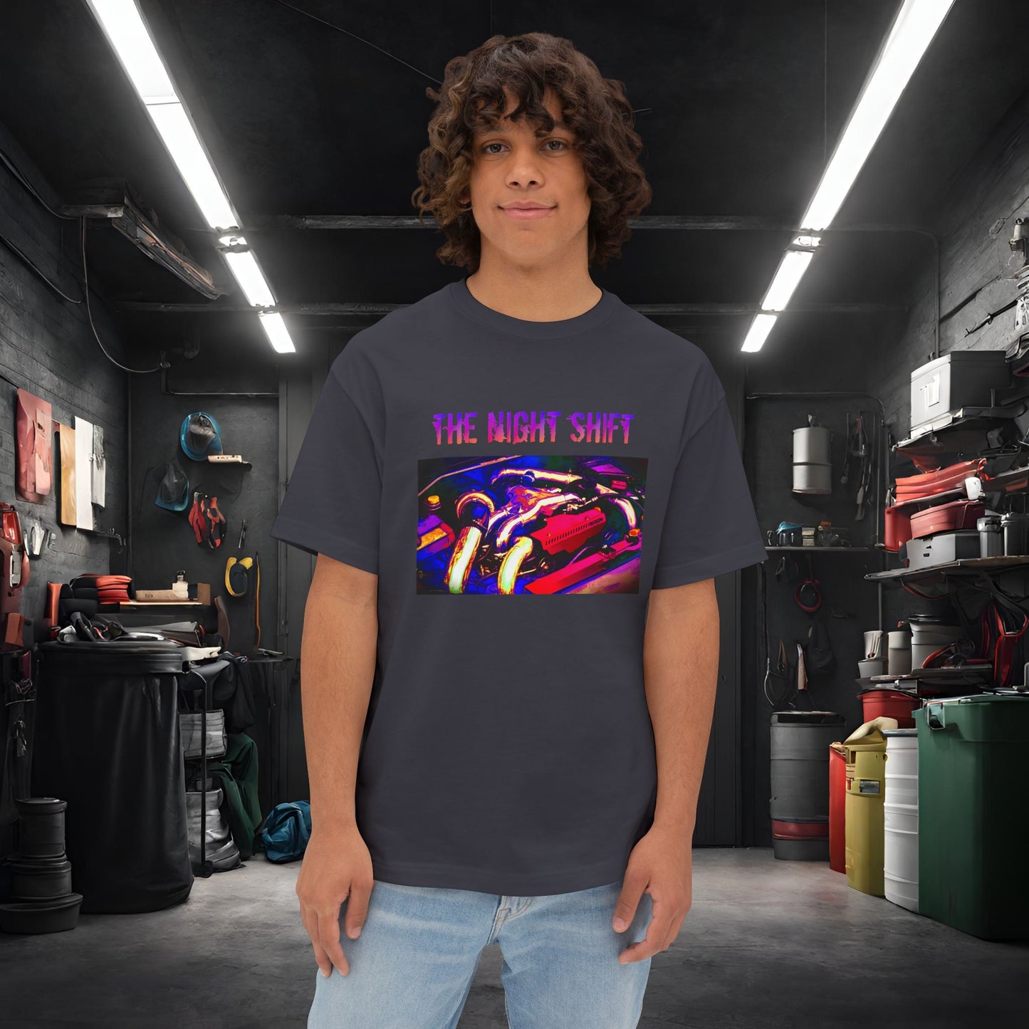 EJ257 Synthwave-Premium, Ultra Soft Unisex Oversized Boxy Tee