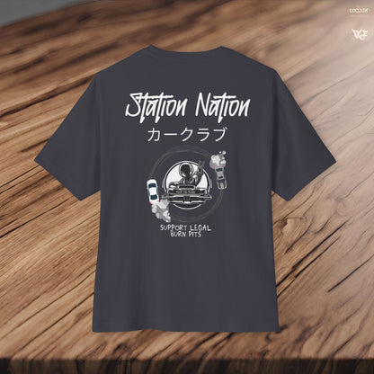 Station Nation-Premium, Ultra Soft Unisex Oversized Boxy Tee