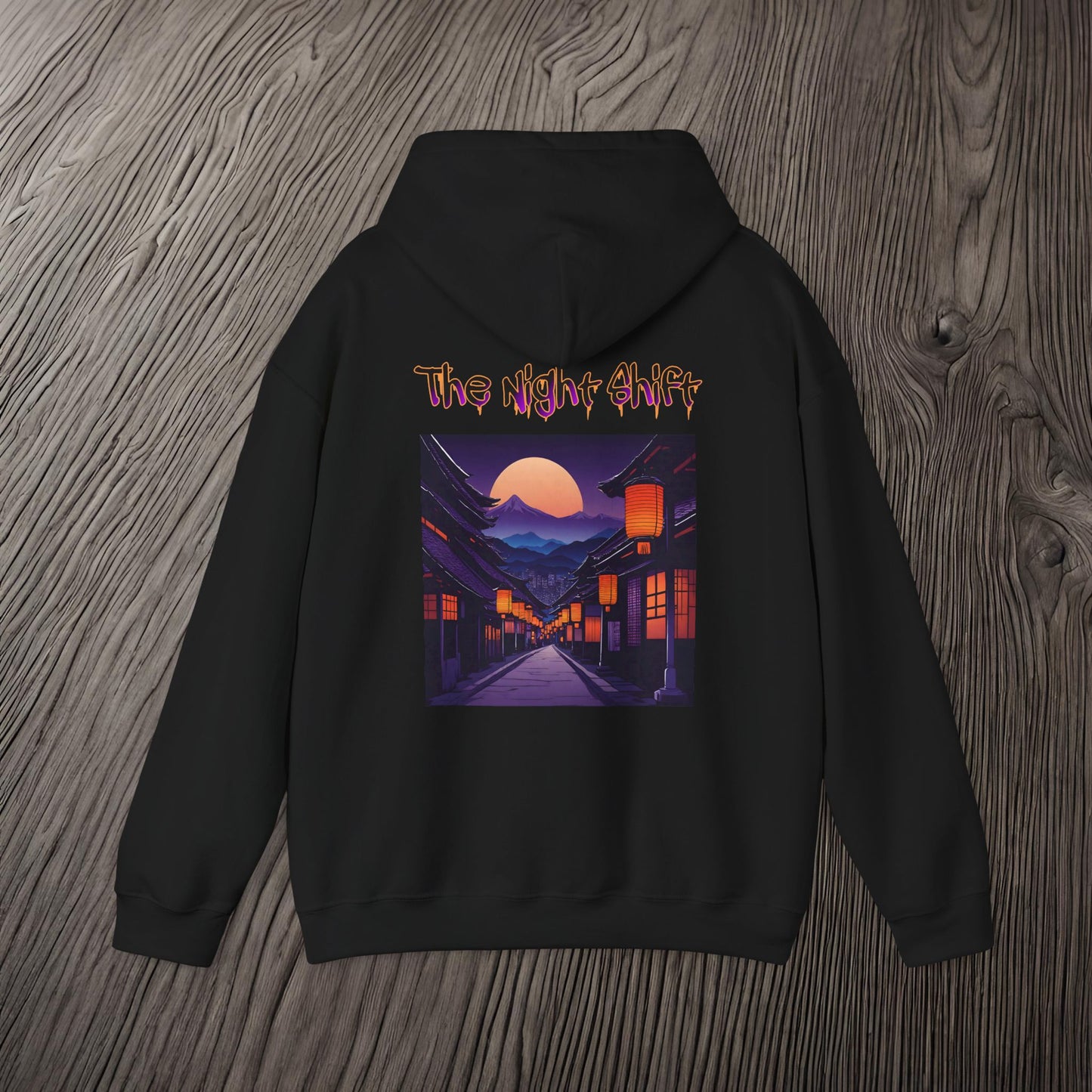 Moonlit Japanese Traditional Village-Ultra Soft, Premium Hoodie