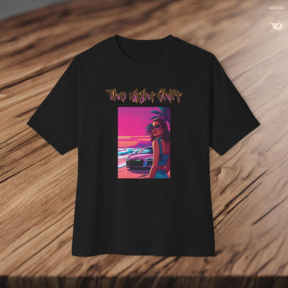 Audi R8 Beach Cruise Synthwave-Premium, Ultra Soft Unisex Oversized Boxy Tee