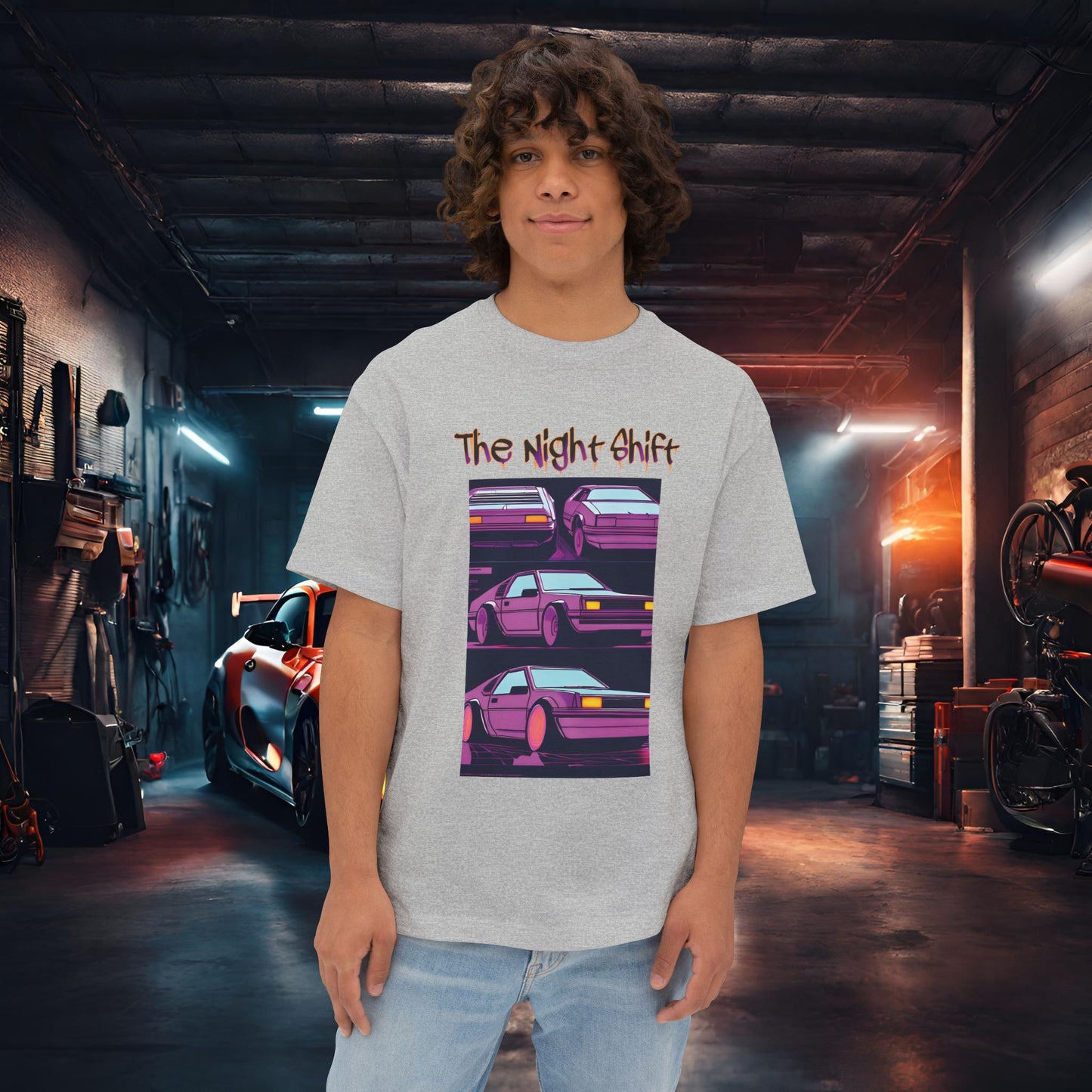 Time Warp-Premium, Ultra Soft Synthwave Unisex Oversized Boxy Tee