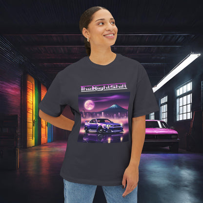 Nissan Skyline R34 Mt Fuji-Premium, Ultra Soft, Unisex Oversized Boxy Tee