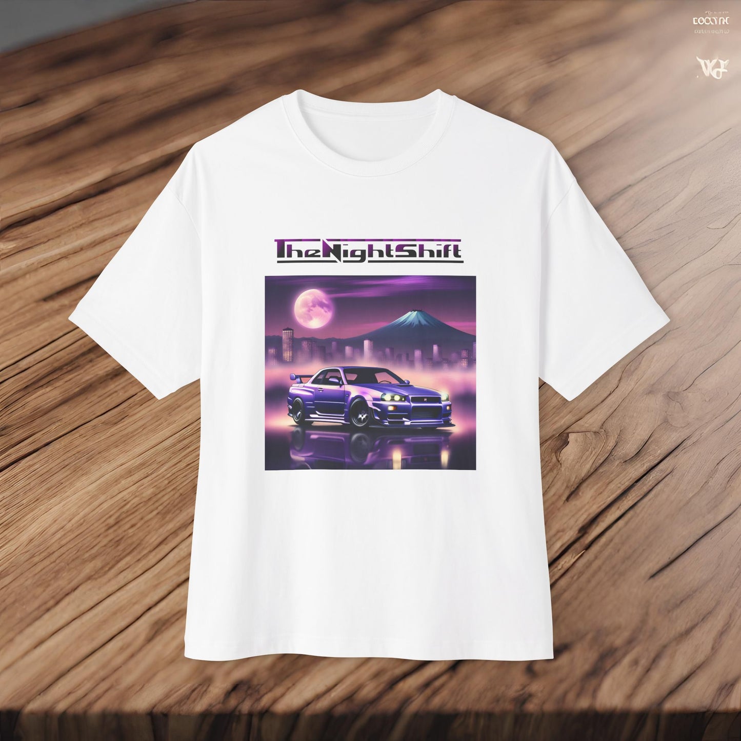 Nissan Skyline R34 Mt Fuji-Premium, Ultra Soft, Unisex Oversized Boxy Tee