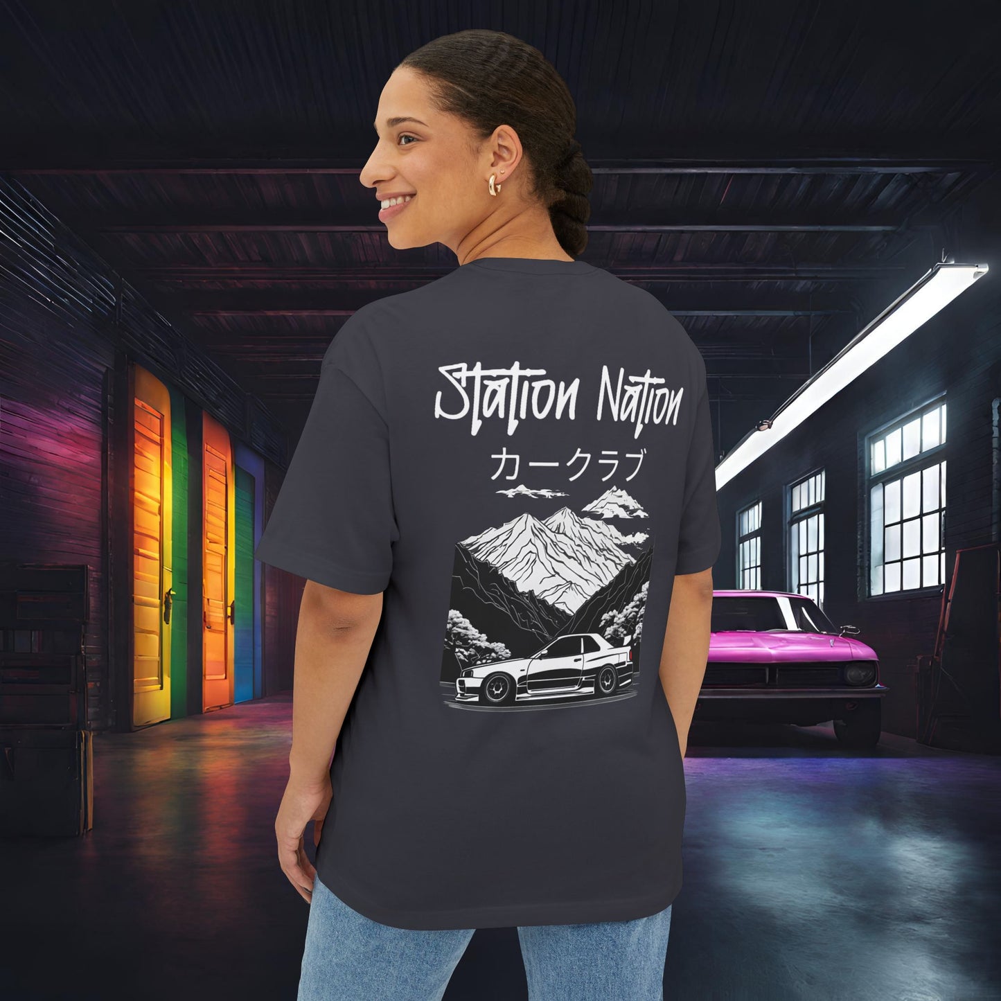 Station Nation-Premium, Ultra Soft Unisex Oversized Boxy Tee