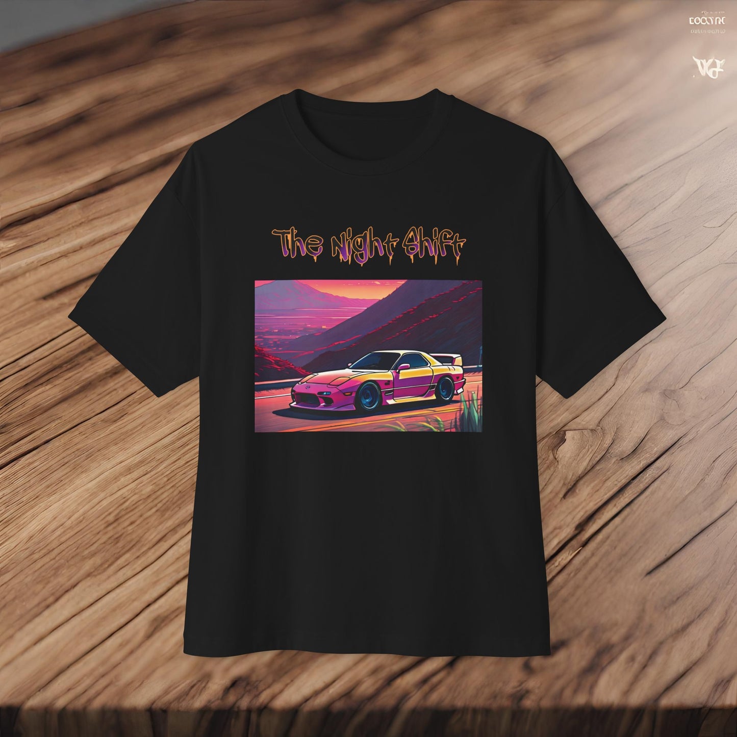 Mazda RX7 Synthwave-Premium, Ultra Soft Unisex Oversized Boxy Tee