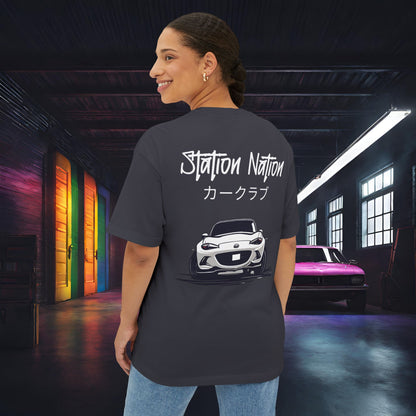 Station Nation-Premium, Ultra Soft Unisex Oversized Boxy Tee