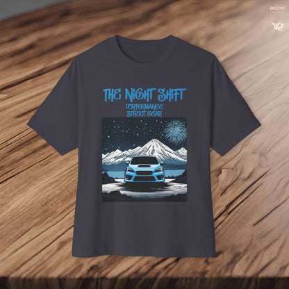 Subaru WRX Fireworks In The Mountains-Premium, Ultra Soft Unisex Oversized Boxy Tee