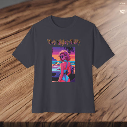 Miata Beach Days Synthwave-Premium, Ultra Soft Unisex Oversized Boxy Tee