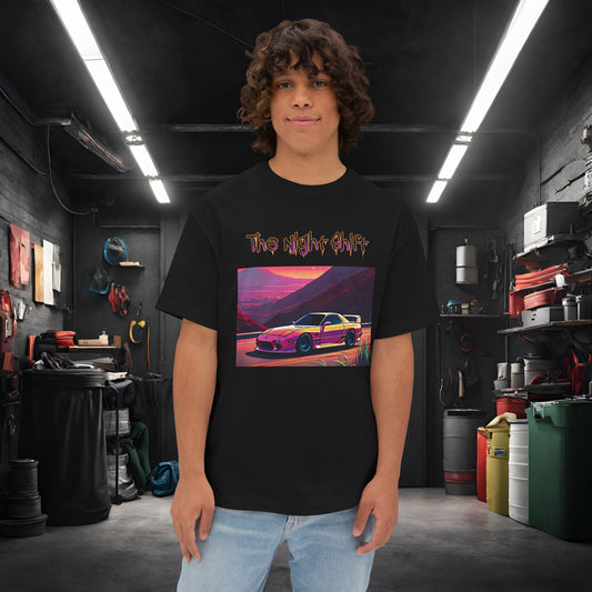 Mazda RX7 Synthwave-Premium, Ultra Soft Unisex Oversized Boxy Tee