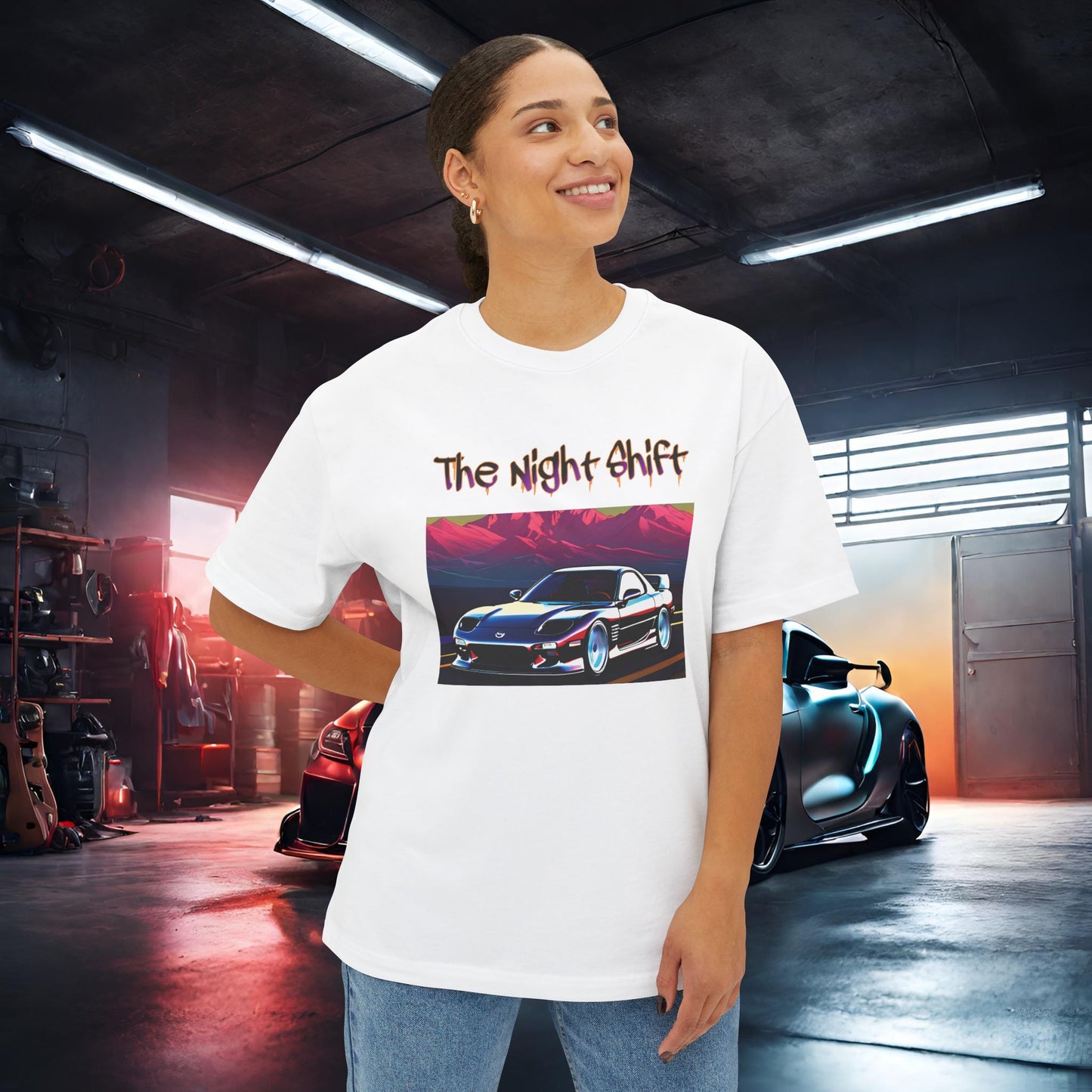 Mazda RX7 Cruising-Premium, Ultra Soft Unisex Oversized Boxy Tee