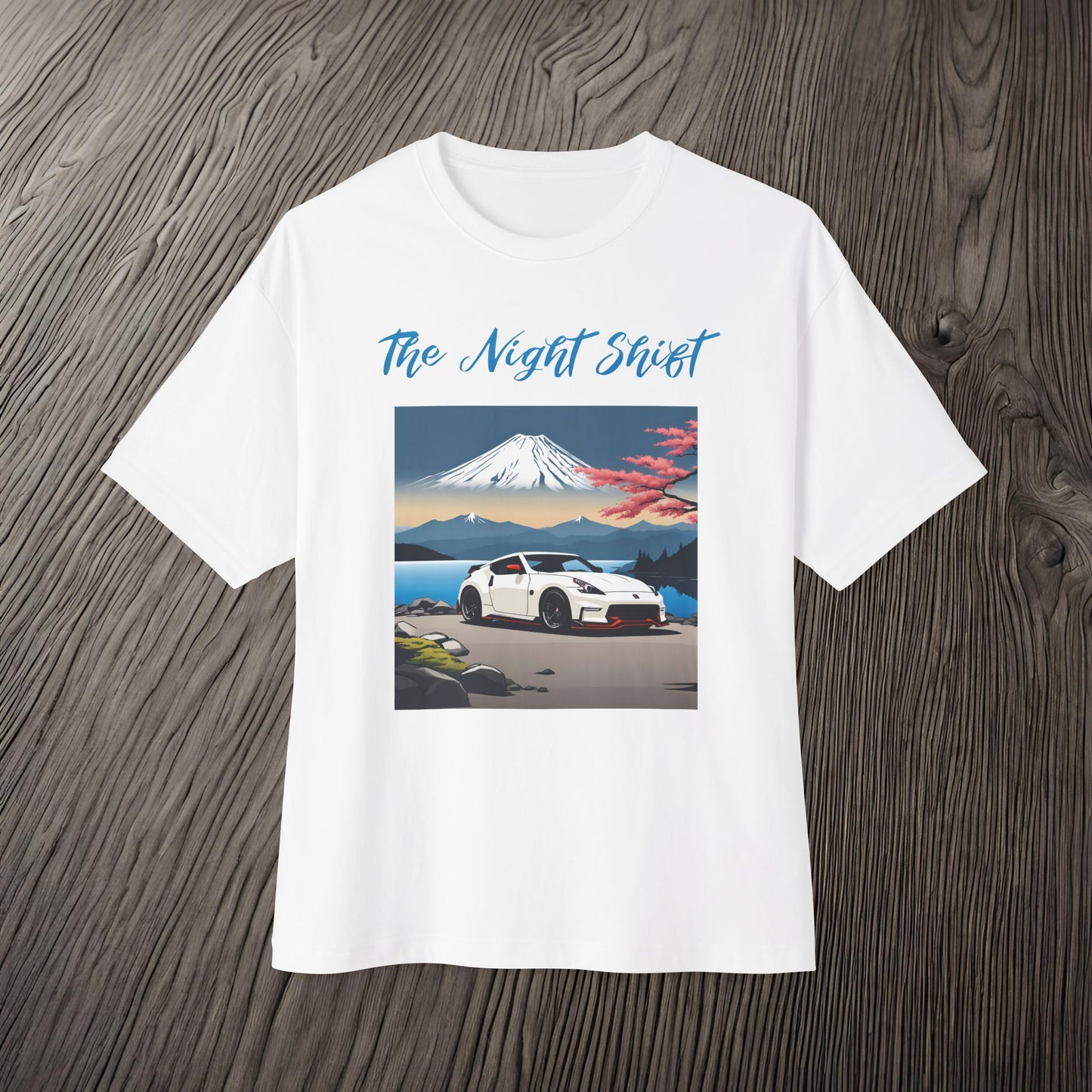 Nissan 370 Mt Fuji-Premium, Ultra Soft, Unisex Oversized Boxy Tee