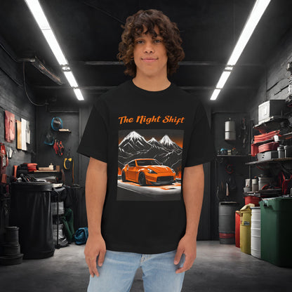 Nissan 370 Mountains-Premium, Ultra Soft, Unisex Oversized Boxy Tee