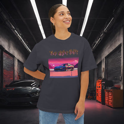 Mazda RX7 Synthwave-Premium, Ultra Soft Unisex Oversized Boxy Tee