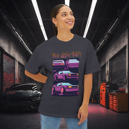 Time Warp-Premium, Ultra Soft Synthwave Unisex Oversized Boxy Tee