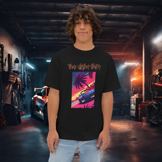 Miata Topless Beach Cruise Synthwave-Premium, Ultra Soft Unisex Oversized Boxy Tee