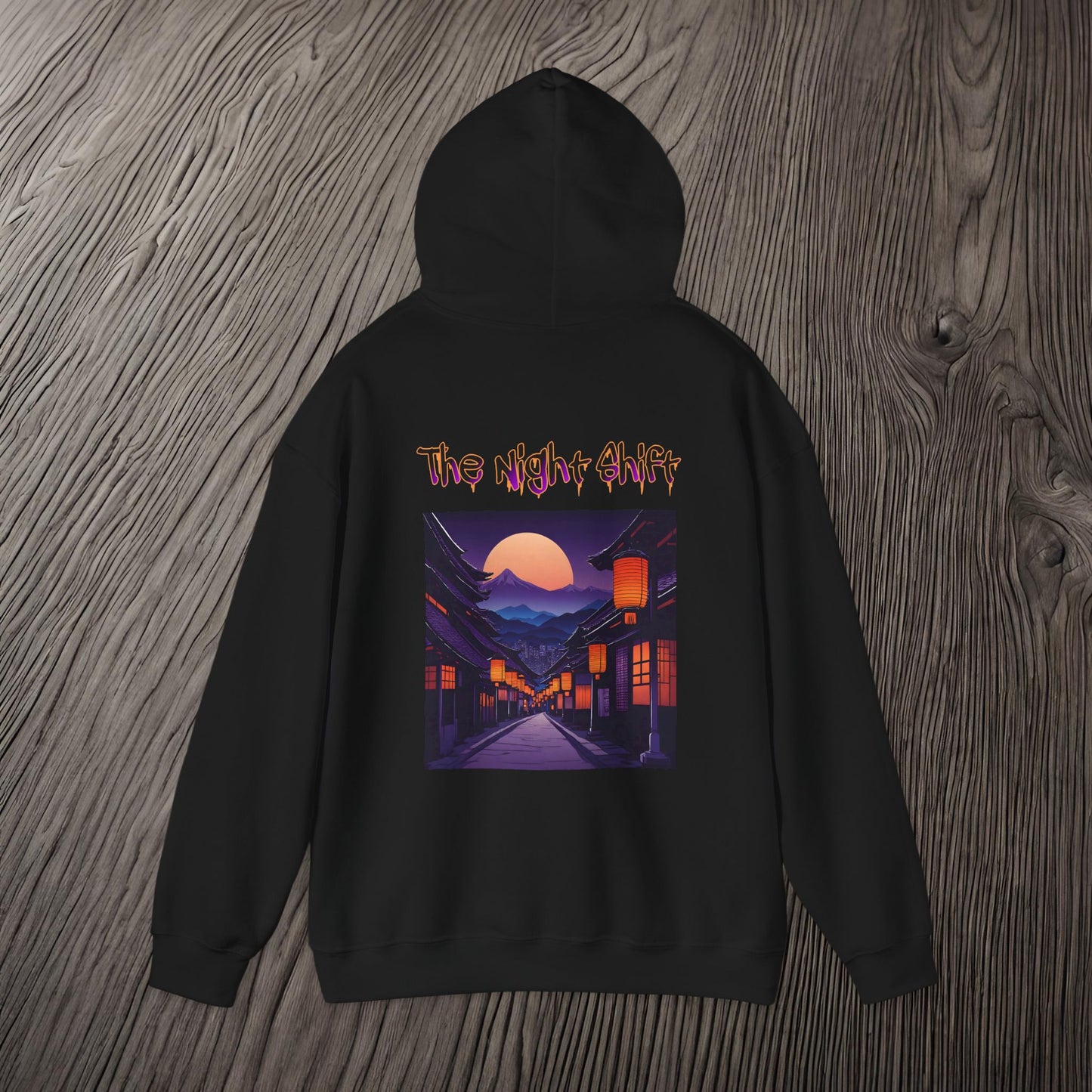 Moonlit Japanese Traditional Village-Ultra Soft, Premium Hoodie