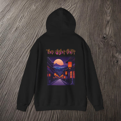 Moonlit Japanese Traditional Village-Ultra Soft, Premium Hoodie