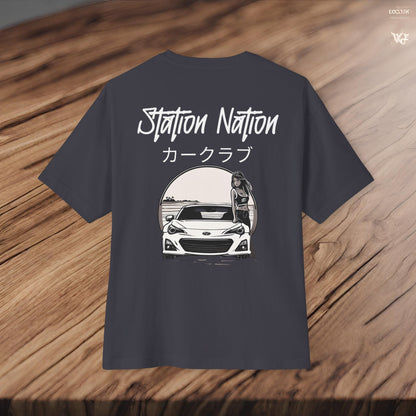 Station Nation-Premium, Ultra Soft Unisex Oversized Boxy Tee