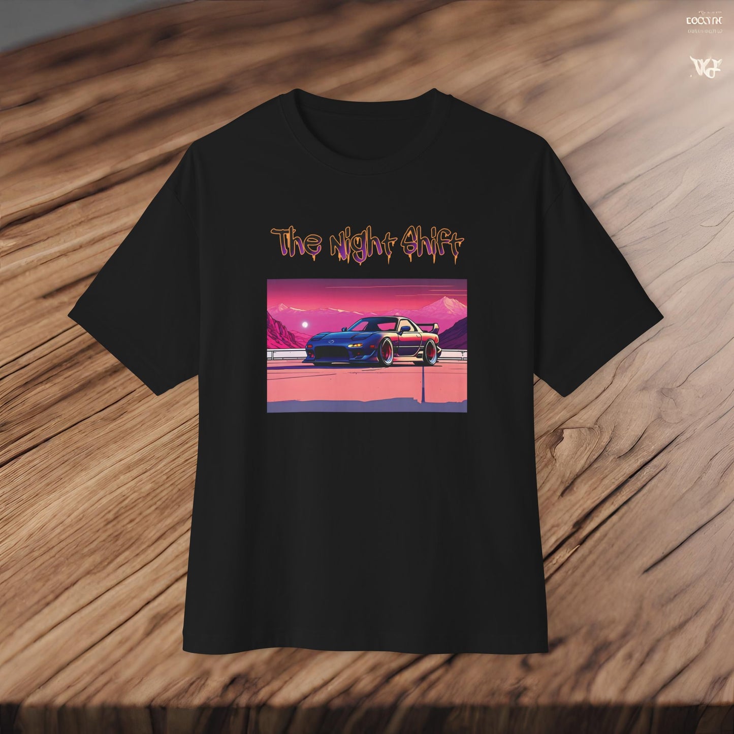 Mazda RX7 Synthwave-Premium, Ultra Soft Unisex Oversized Boxy Tee