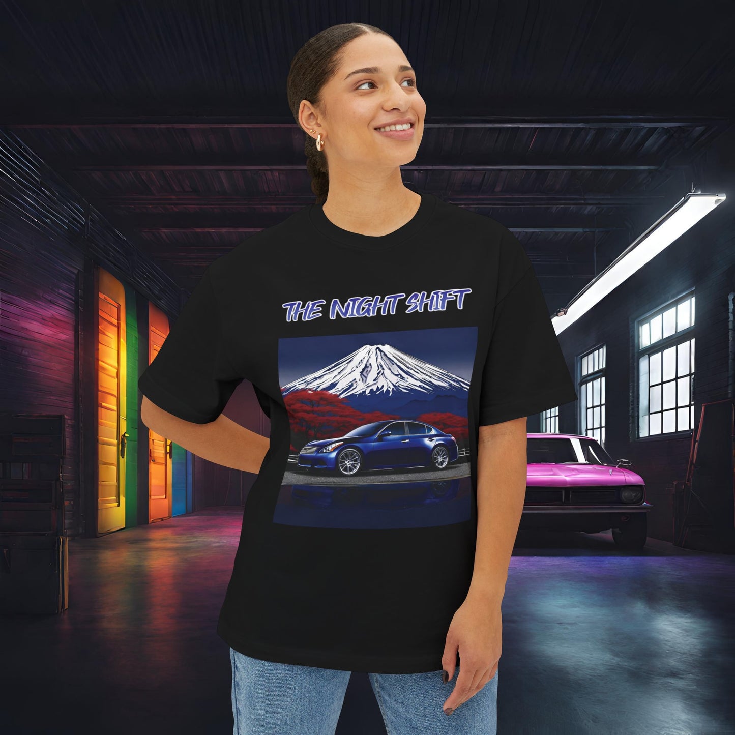 Infiniti G37 Sedan Mt Fuji-Premium, Ultra Soft Unisex Oversized Boxy Tee