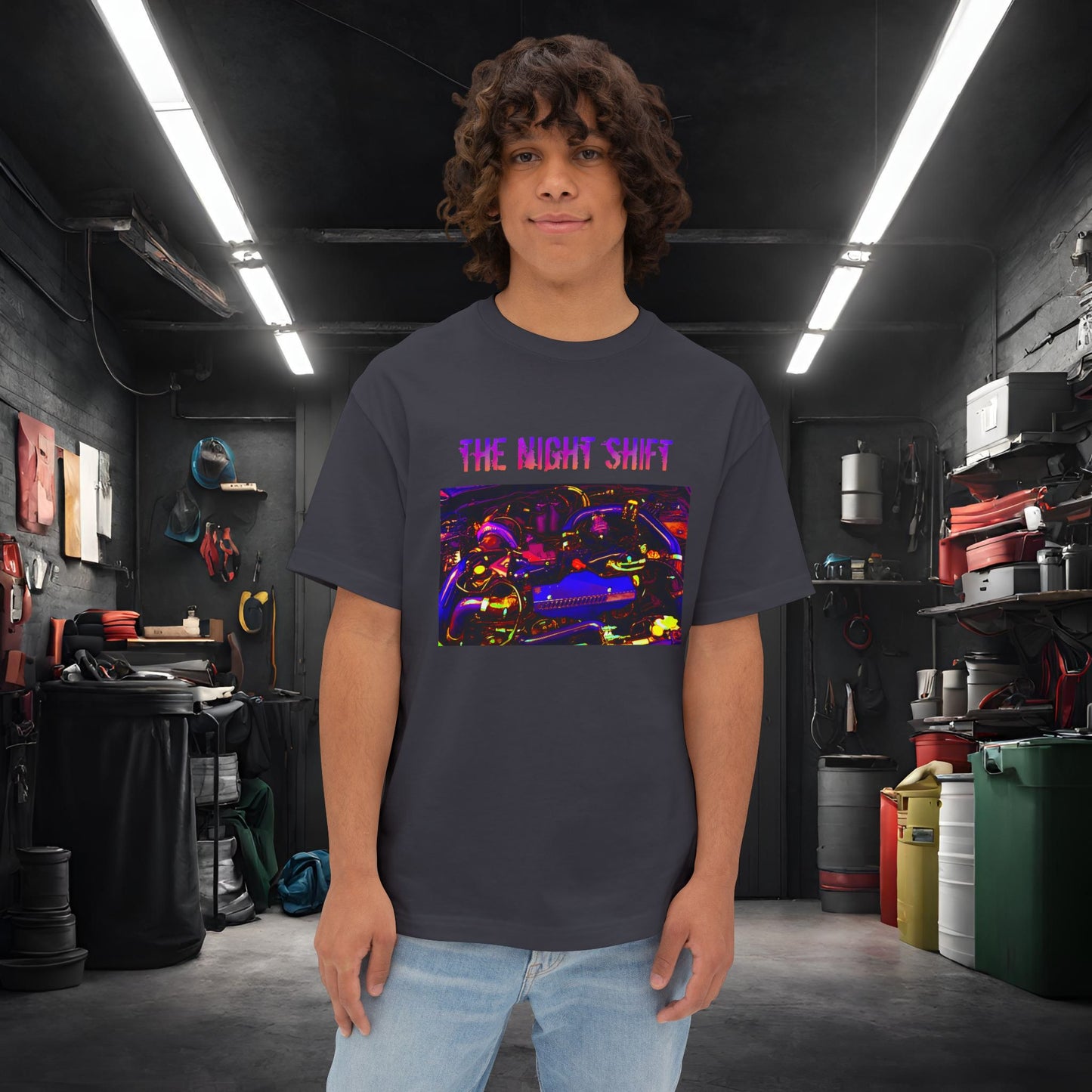 EJ257 Synthwave-Premium, Ultra Soft Unisex Oversized Boxy Tee