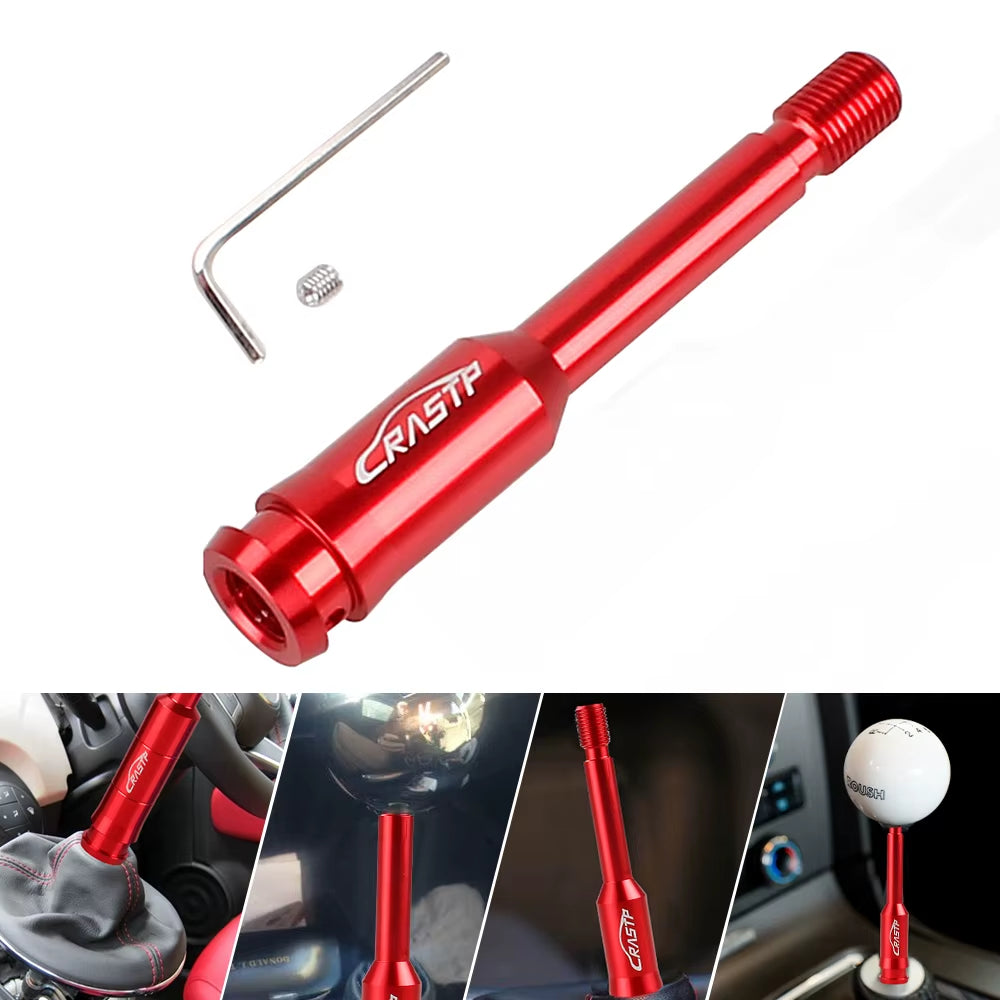 -Aluminum Alloy Car Shift Knob Extender M14X1.5 Adjustable Gear Lever Fit Universal Car RS-SFN115