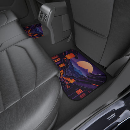 Lamplight Japanese Traditional Village-Premium, High Quality Car Floor Mats (Set of 4)