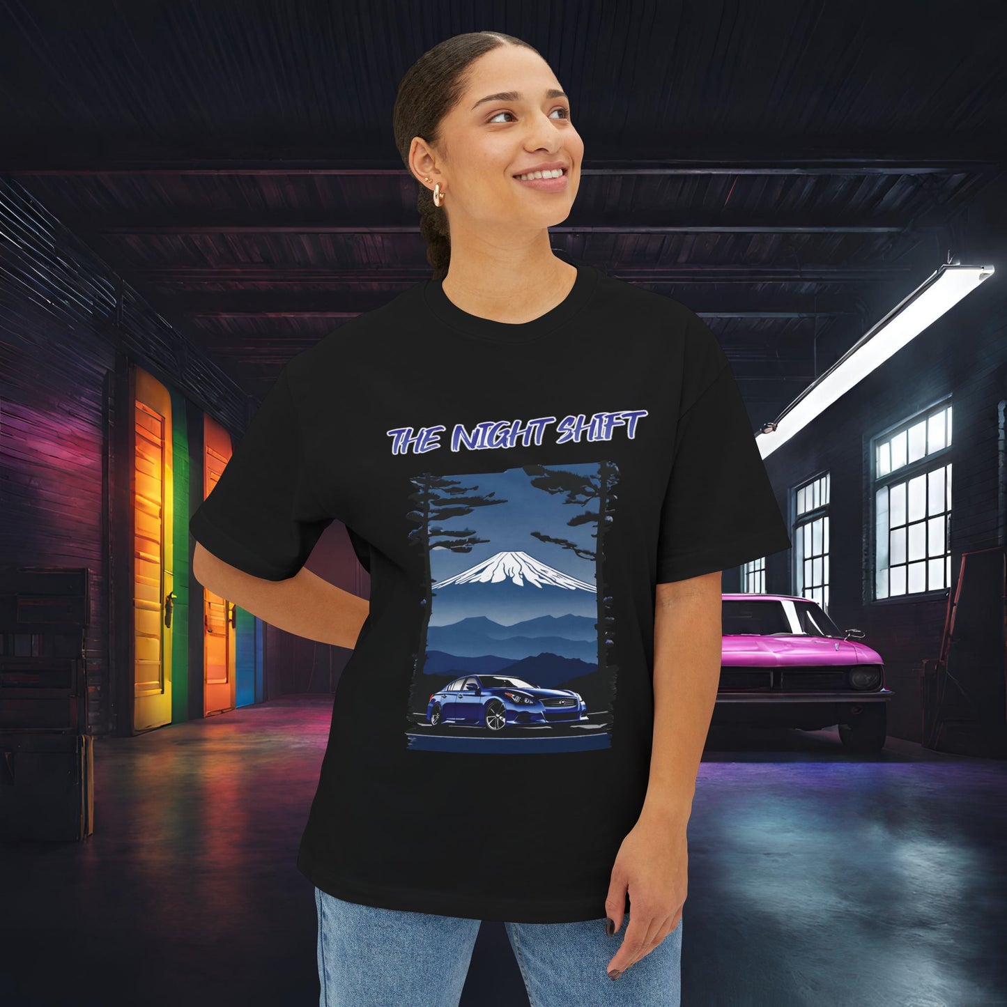 Infiniti G37 Sedan Mt Fuji-Premium, Ultra Soft Unisex Oversized Boxy Tee