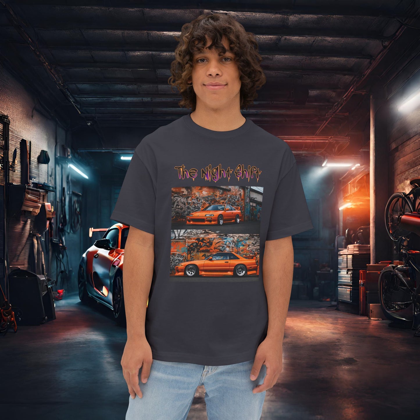 Nissan 240sx Double Stack Graffiti-Premium, Ultra Soft Unisex Oversized Boxy Tee