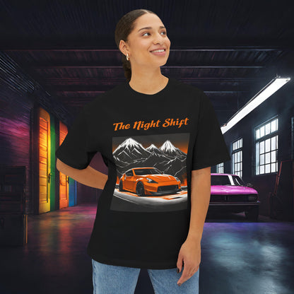 Nissan 370 Mountains-Premium, Ultra Soft, Unisex Oversized Boxy Tee