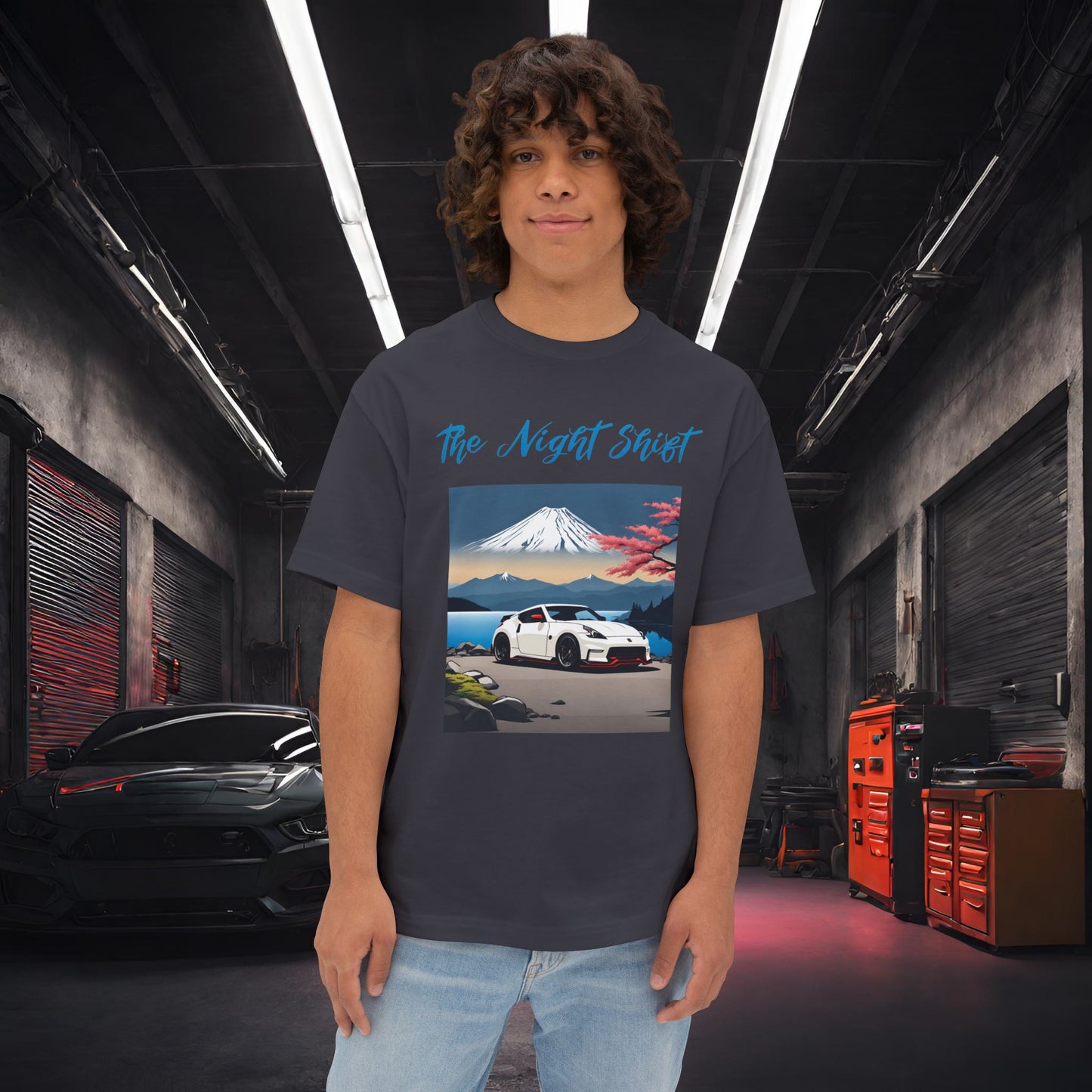 Nissan 370 Mt Fuji-Premium, Ultra Soft, Unisex Oversized Boxy Tee