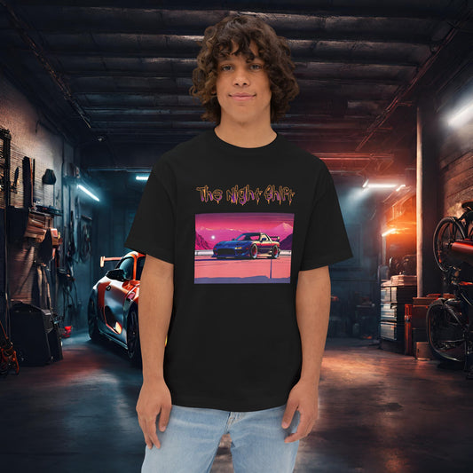 Mazda RX7 Synthwave-Premium, Ultra Soft Unisex Oversized Boxy Tee