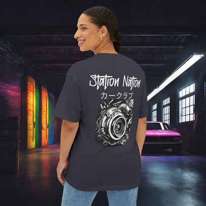 Station Nation-Premium, Ultra Soft Unisex Oversized Boxy Tee