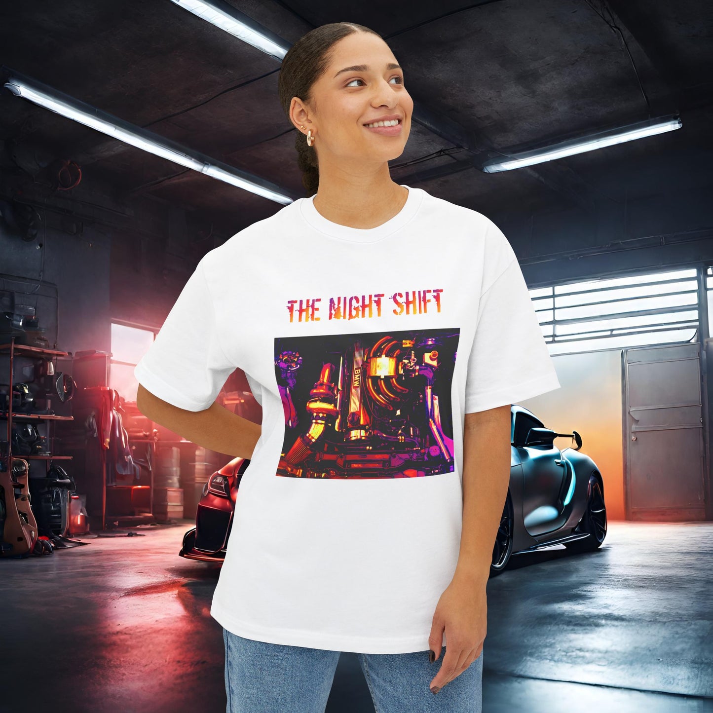 M20B30 Synthwave-Premium, Ultra Soft Unisex Oversized Boxy Tee