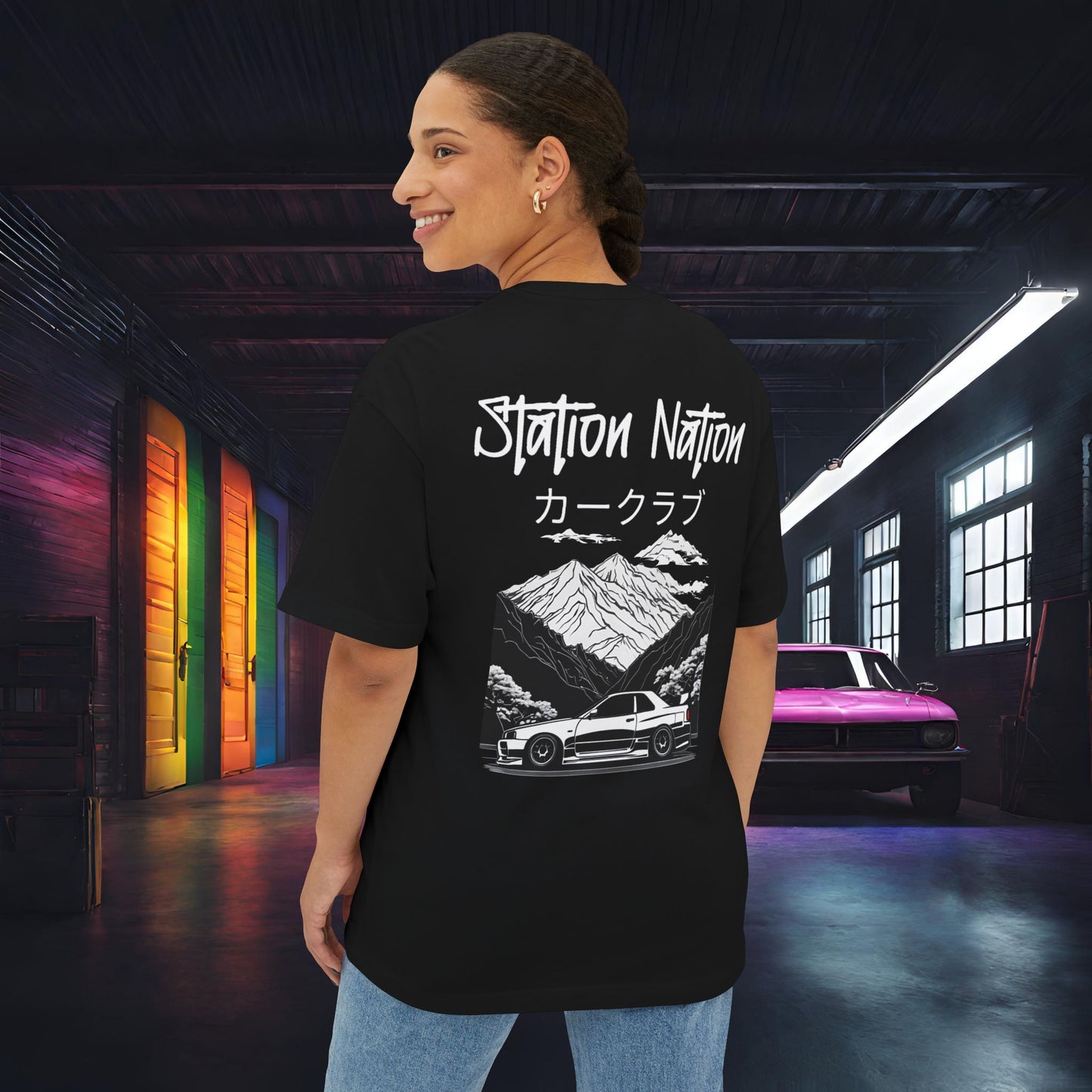 Station Nation-Premium, Ultra Soft Unisex Oversized Boxy Tee