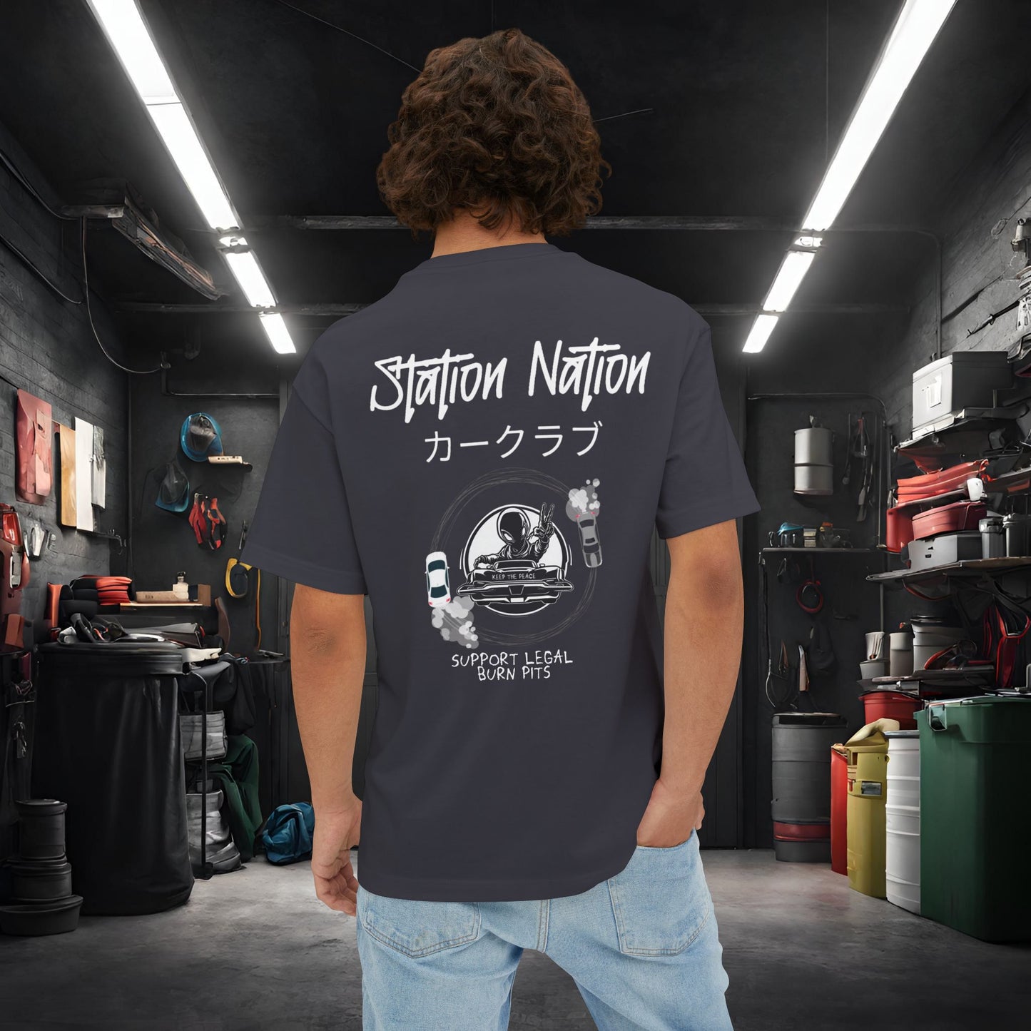 Station Nation-Premium, Ultra Soft Unisex Oversized Boxy Tee