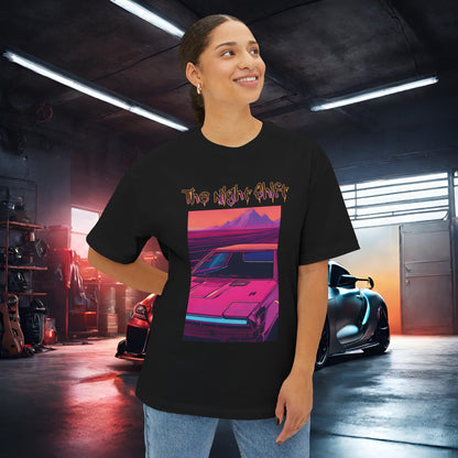 Nostalgic Synthwave-Premium, Ultra Soft Unisex Oversized Boxy Tee