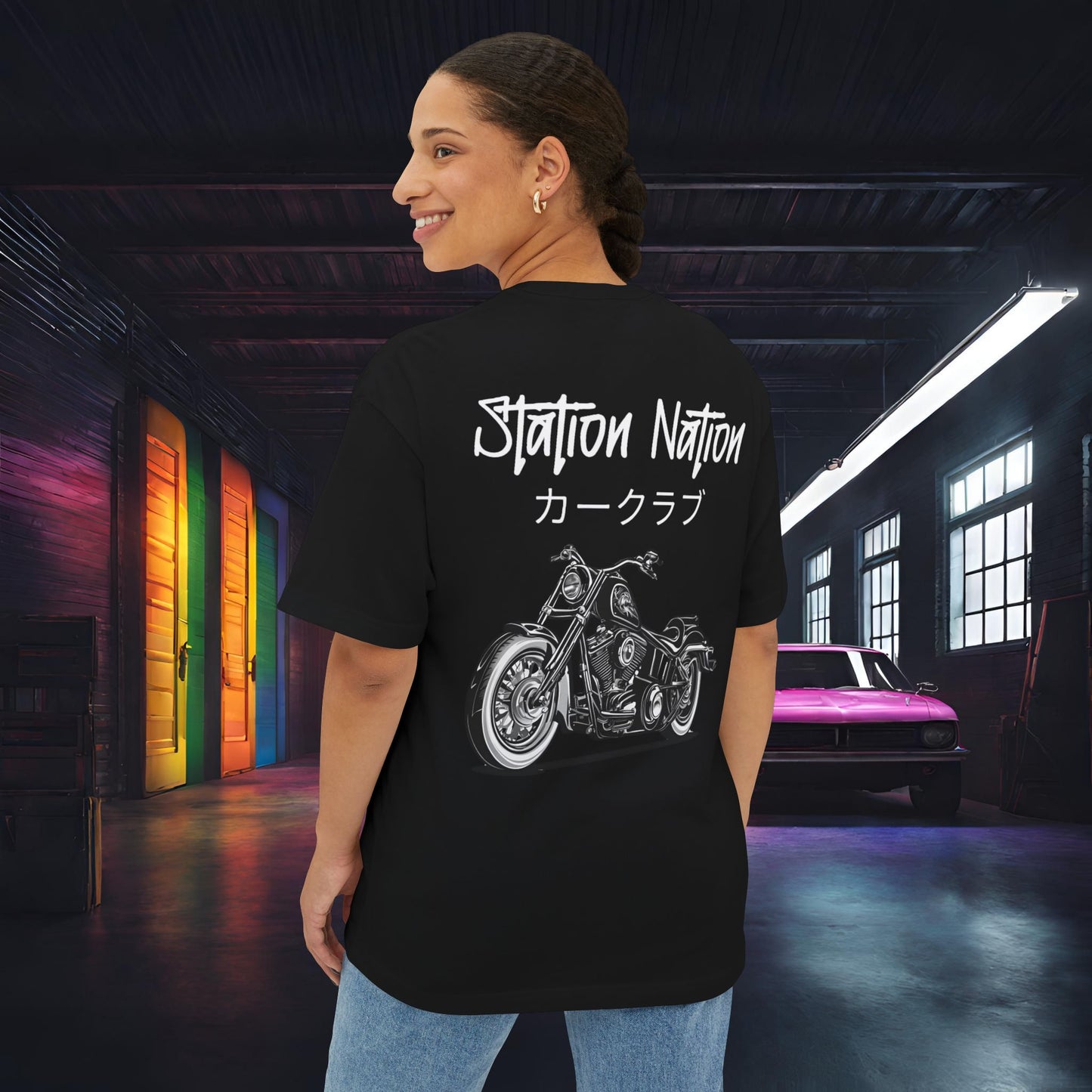 Station Nation-Premium, Ultra Soft Unisex Oversized Boxy Tee